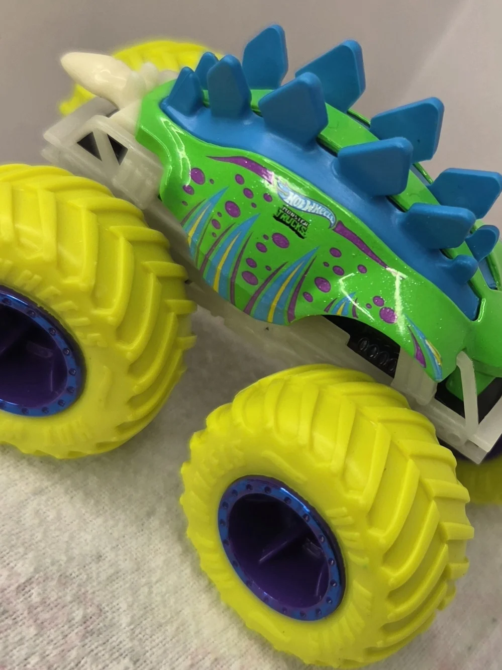 Hot Wheels Kids Monster Truck - Green & Blue with Yellow Wheels